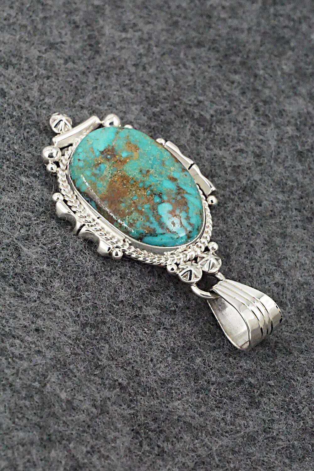 Turquoise & Sterling Silver Pendant - Daniel Benally