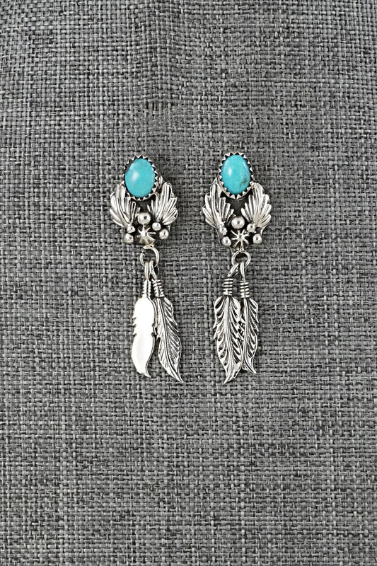Turquoise & Sterling Silver Earrings - Marie Bahe