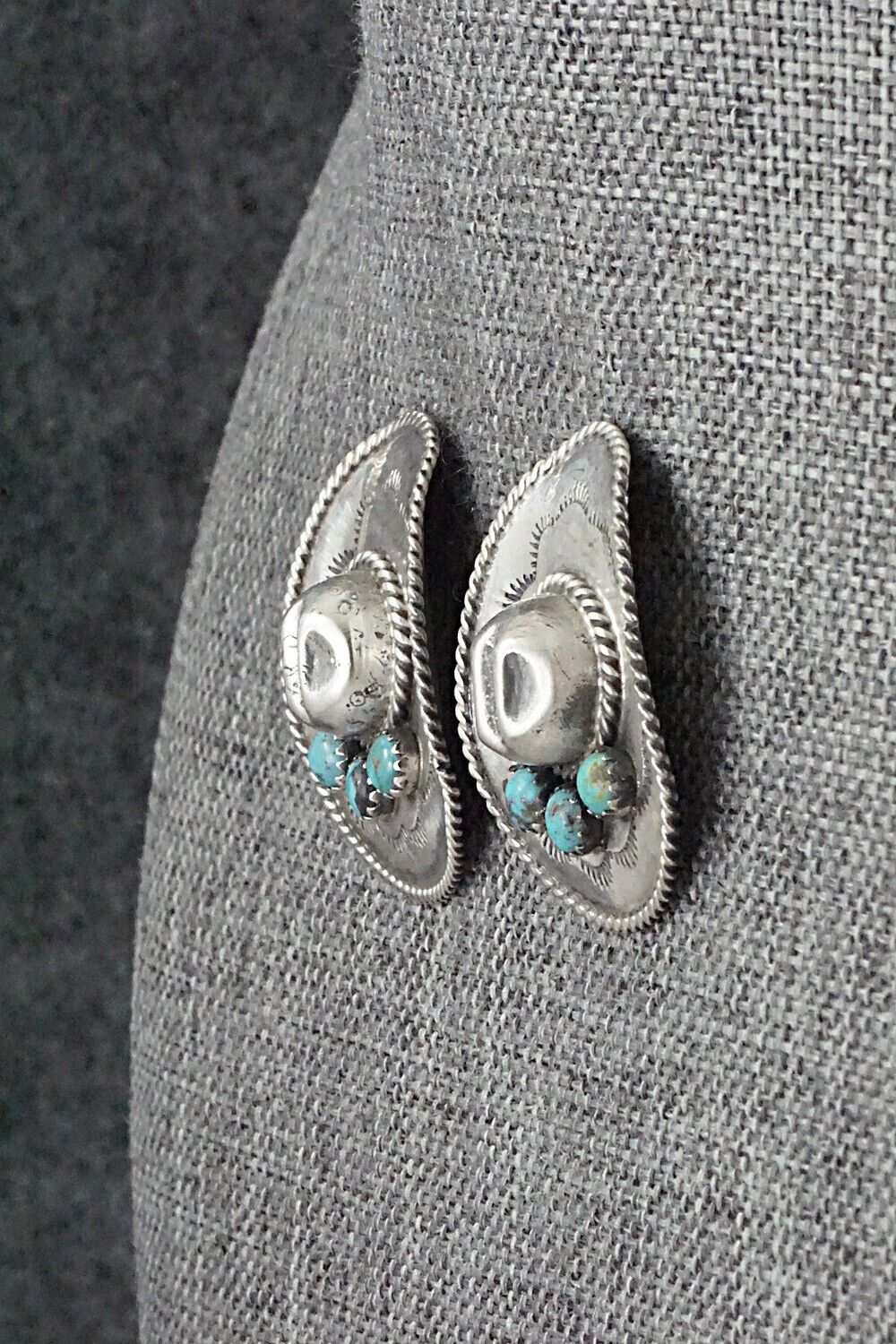 Turquoise & Sterling Silver Earrings - Bobby Platero