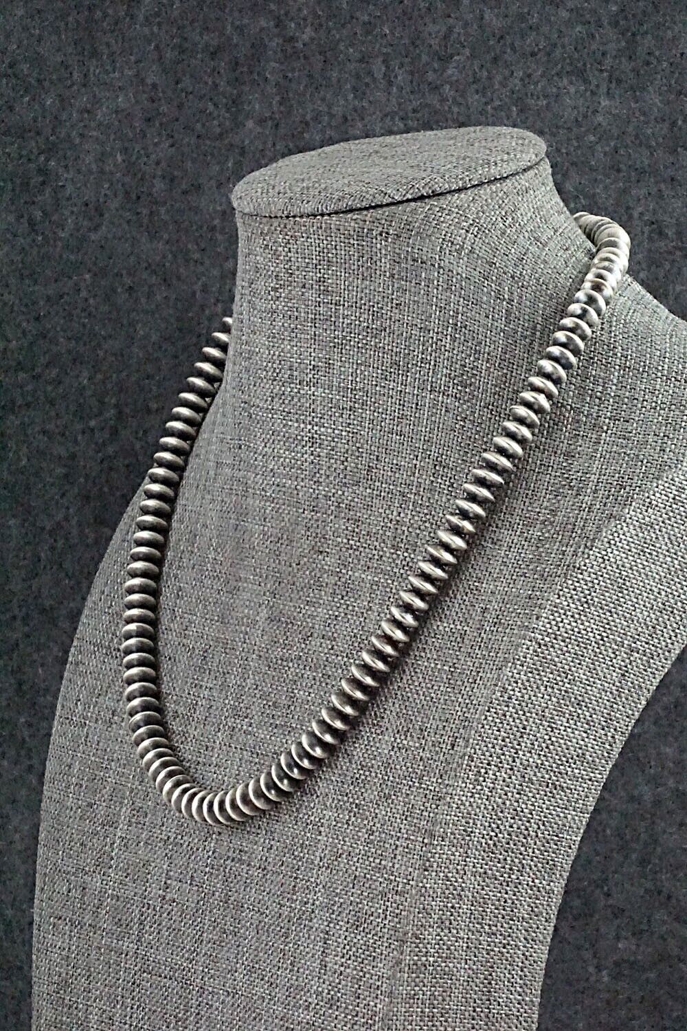 Sterling Silver Navajo Pearl Necklace - Dorinda Mariano