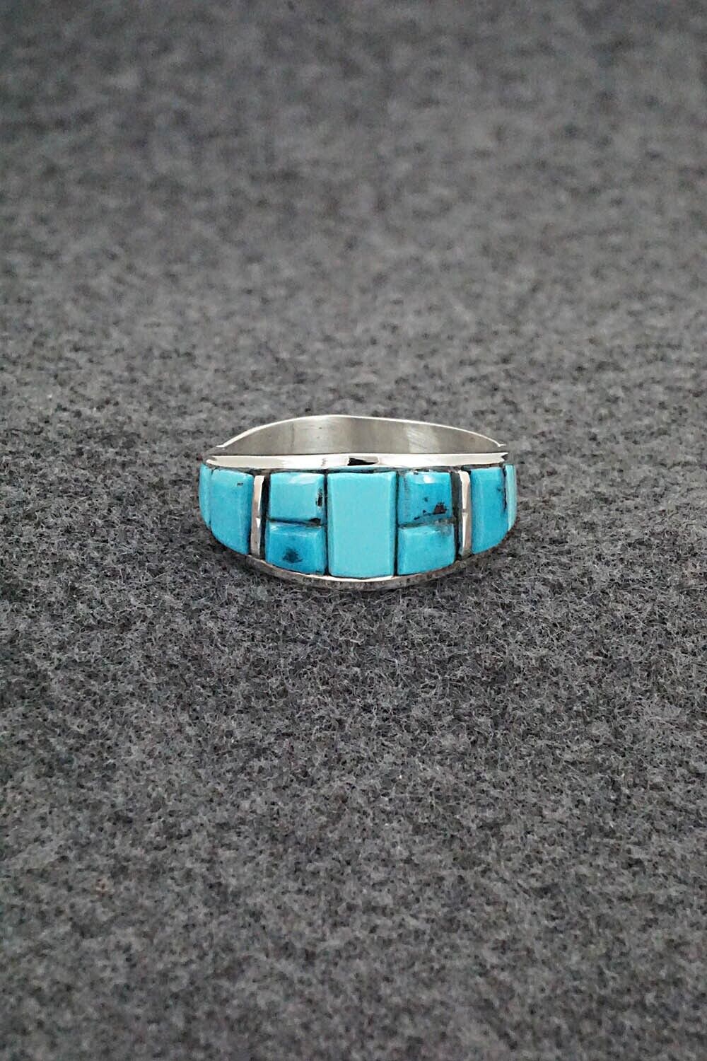 Turquoise & Sterling Silver Ring - Edison Yazzie - Size 11.5