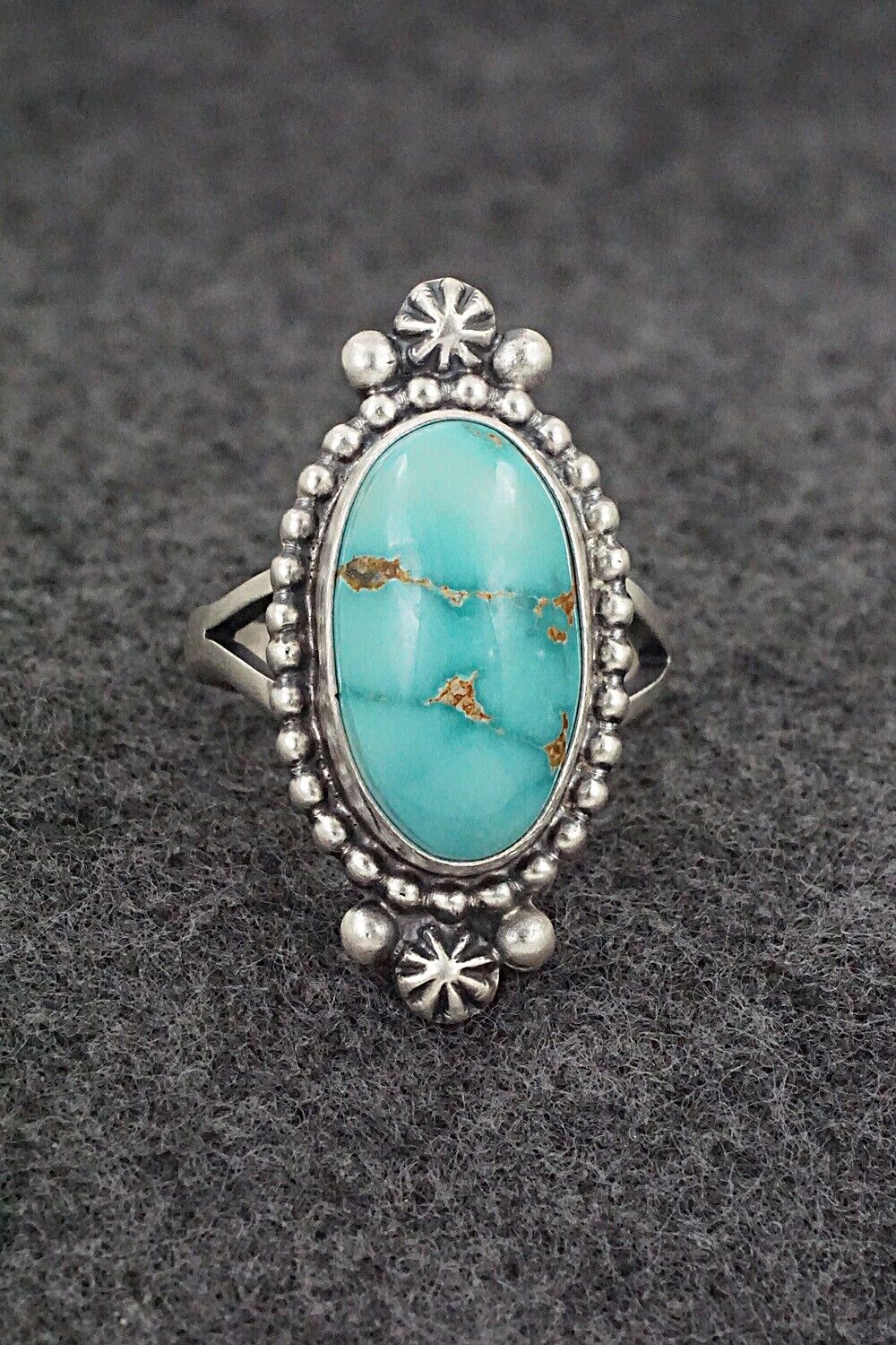 Turquoise & Sterling Silver Ring - Randy Boyd - Size 9