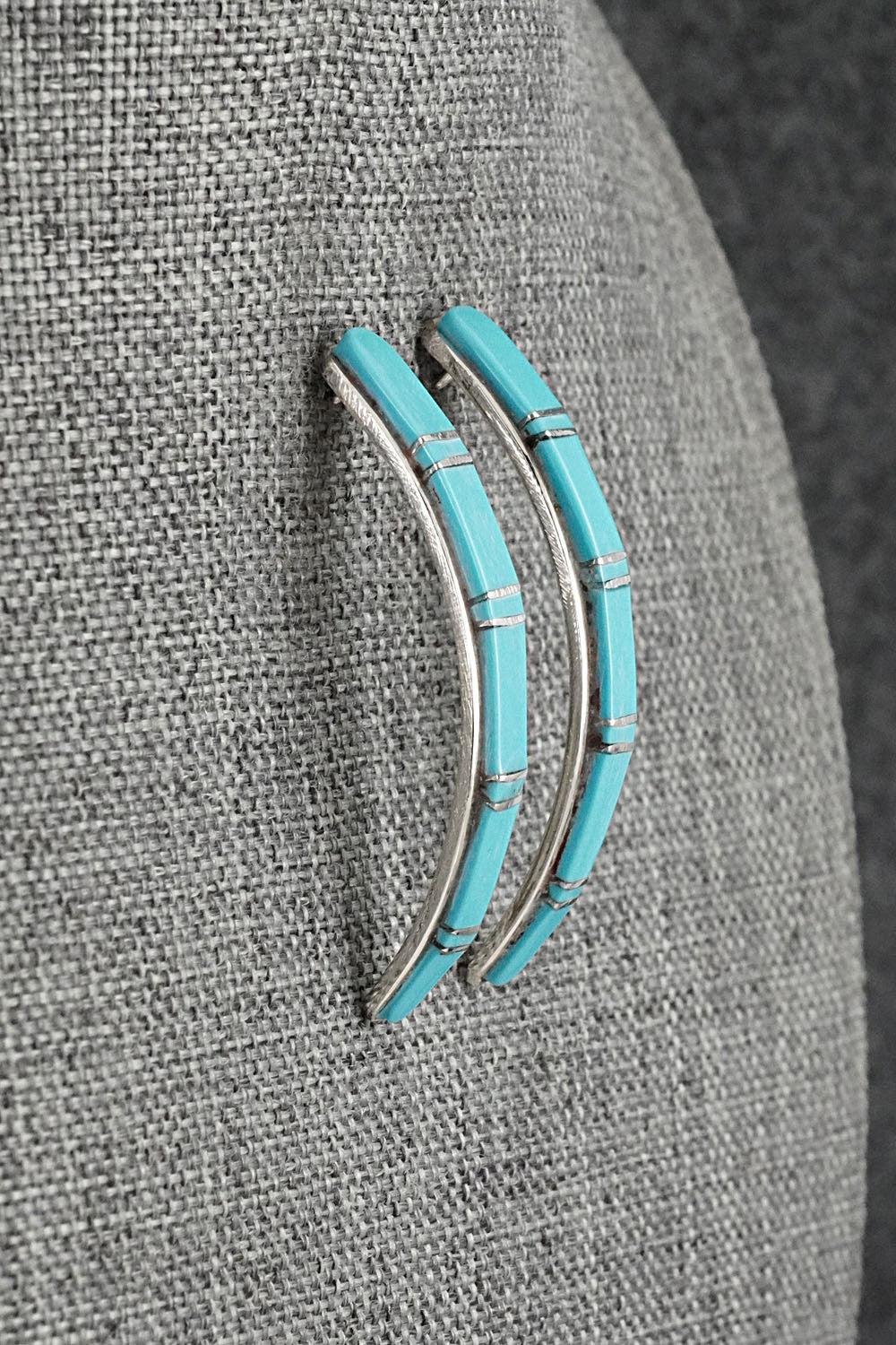 Turquoise & Sterling Silver Earrings - Terrance Panteah