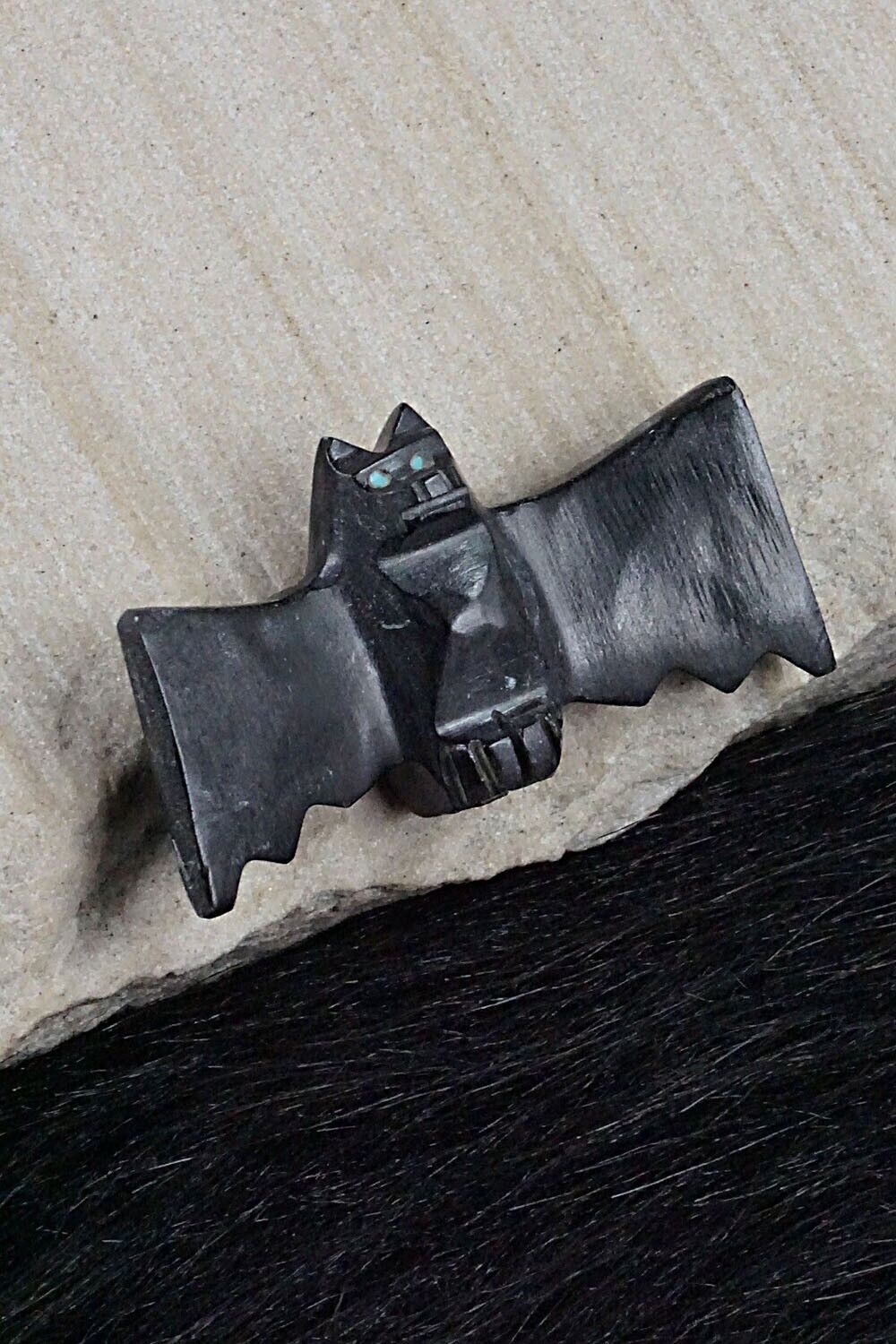 Bat Zuni Fetish Carving - Tim Lementino