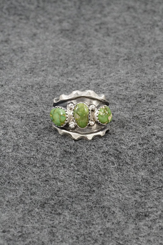 Turquoise & Sterling Silver Ring - Genevieve Francisco - Size 8