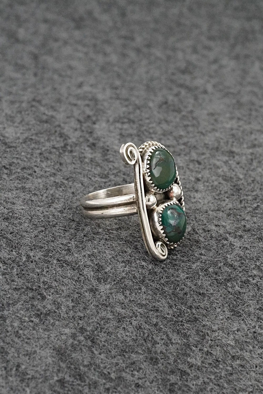 Turquoise & Sterling Silver Ring - Cody Nez - Size 8