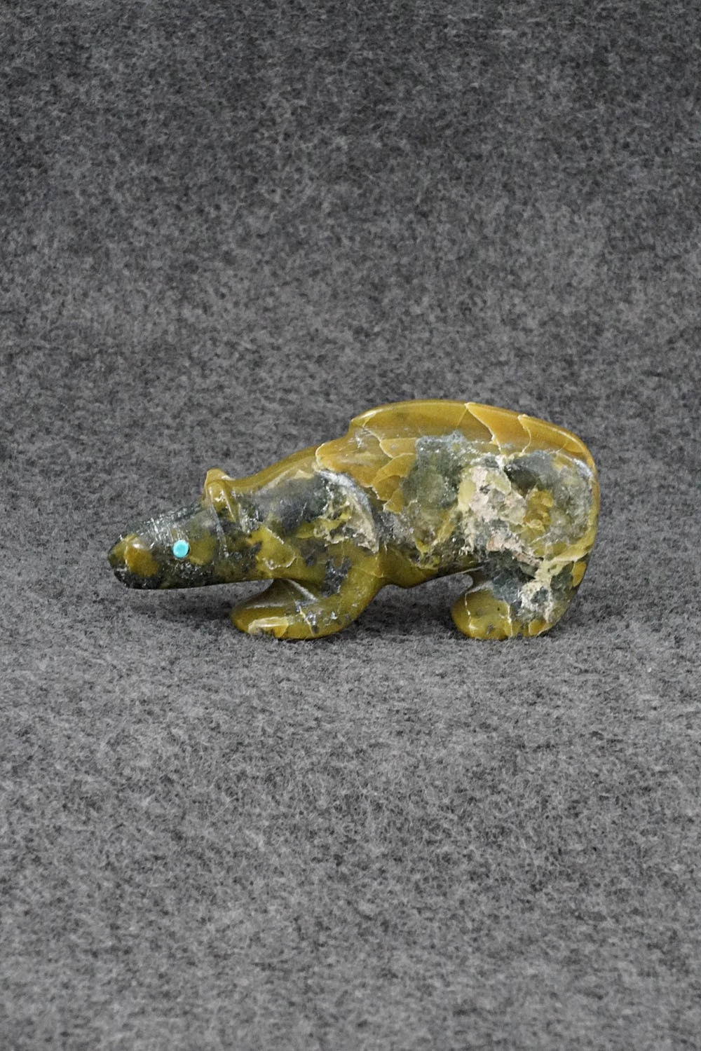Mountain Lion Zuni Fetish Carving - Ronnie Lunasee