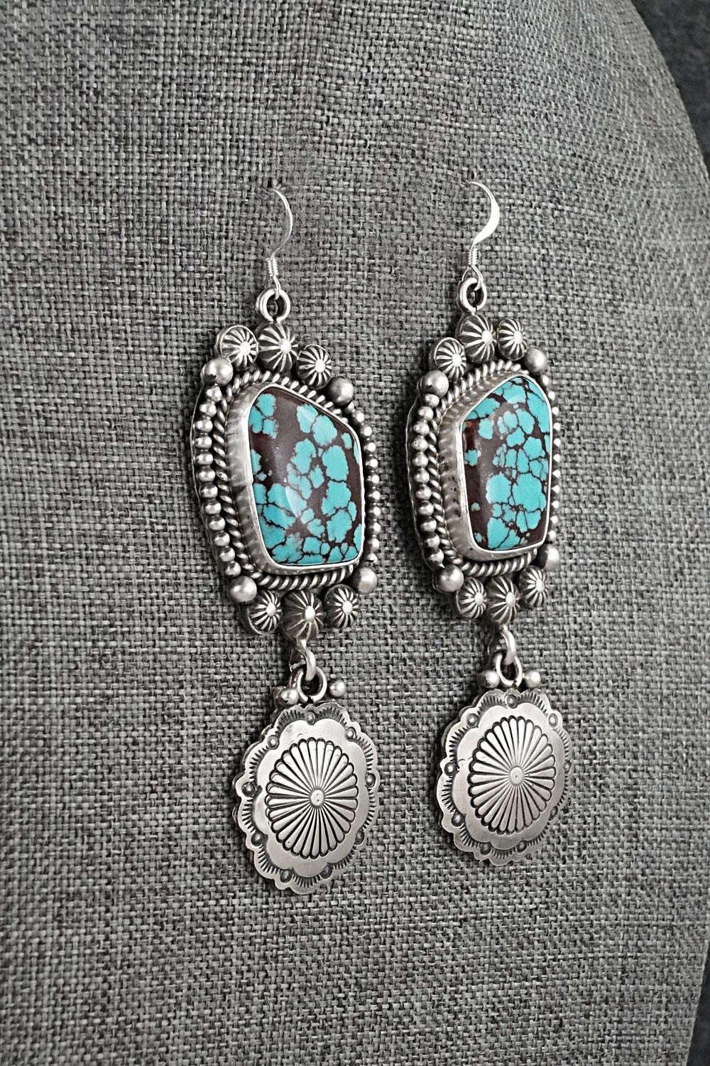 Turquoise & Sterling Silver Earrings - Michael Calladitto