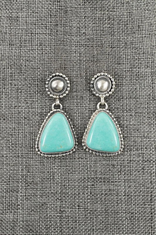 Turquoise & Sterling Silver Earrings - Darrin Livingston