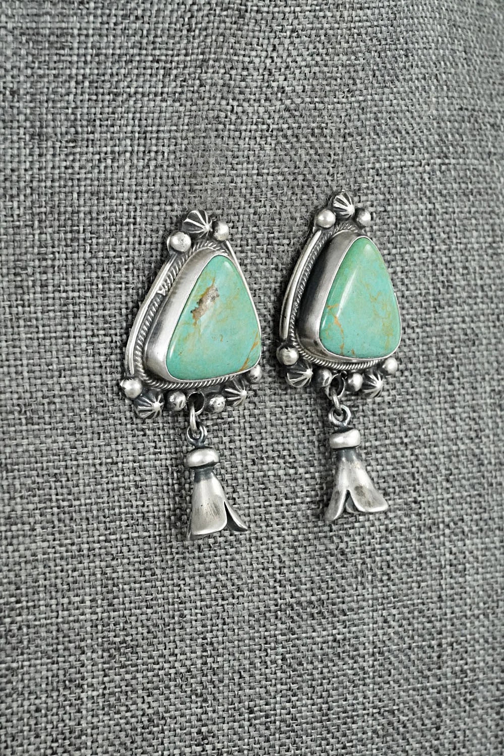 Turquoise & Sterling Silver Earrings - Bobby Johnson