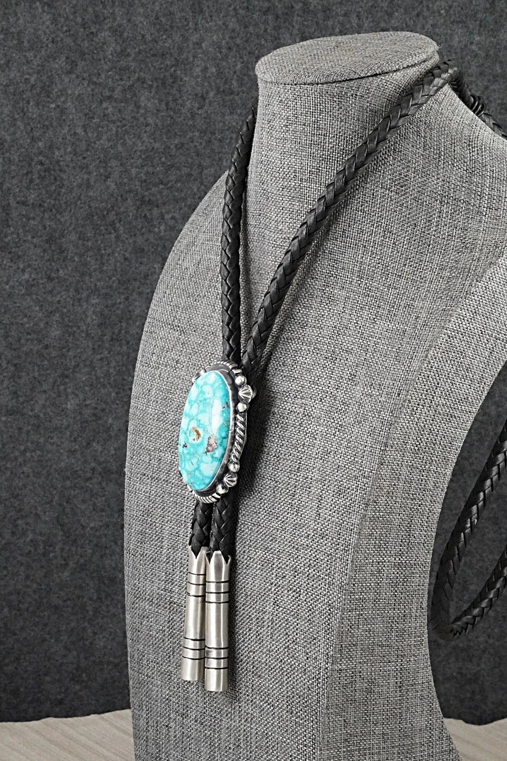 Turquoise & Sterling Silver Bolo Tie - Bob Becenti