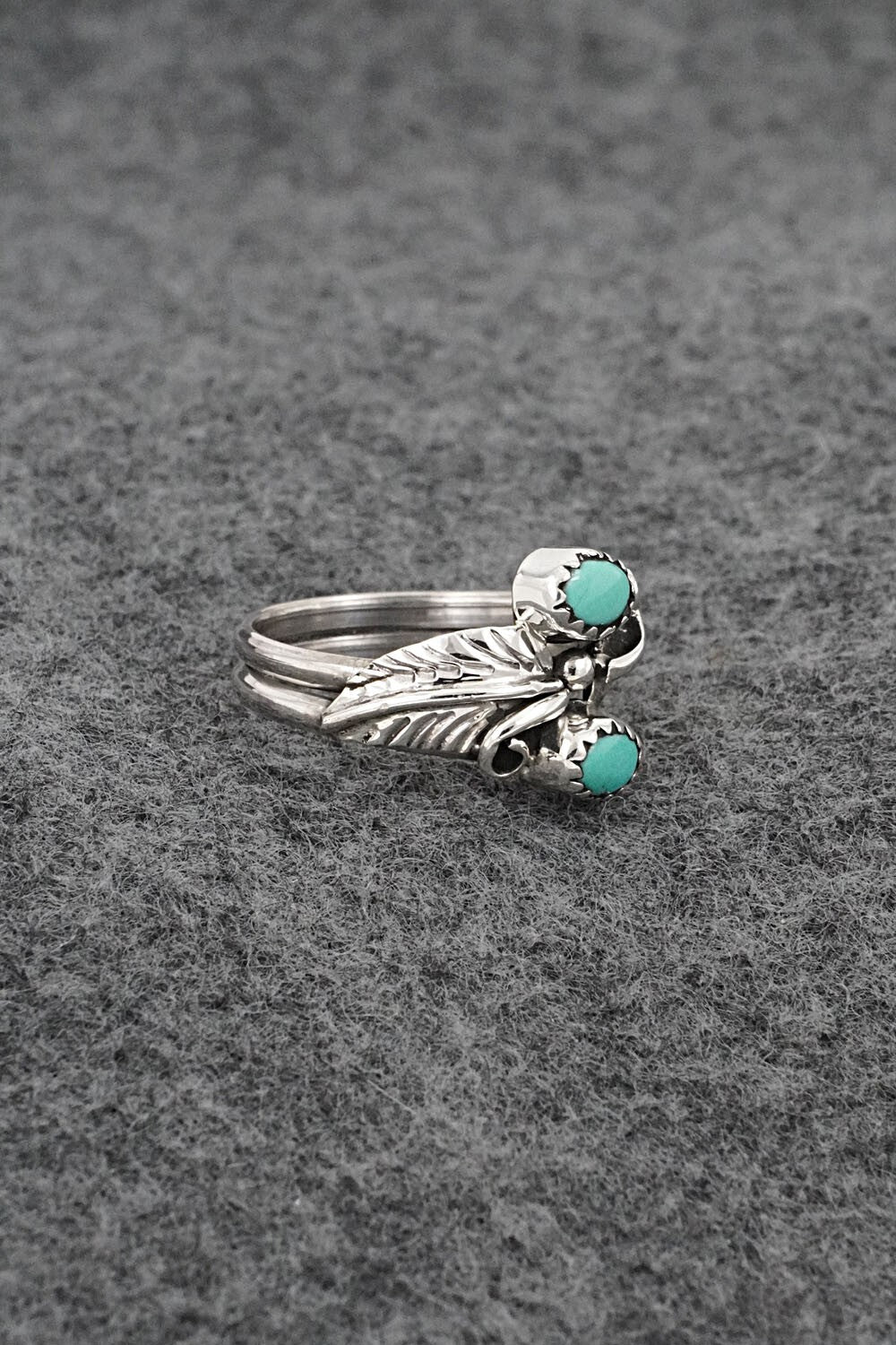 Turquoise & Sterling Silver Ring - Harry B. Yazzie - Size 7