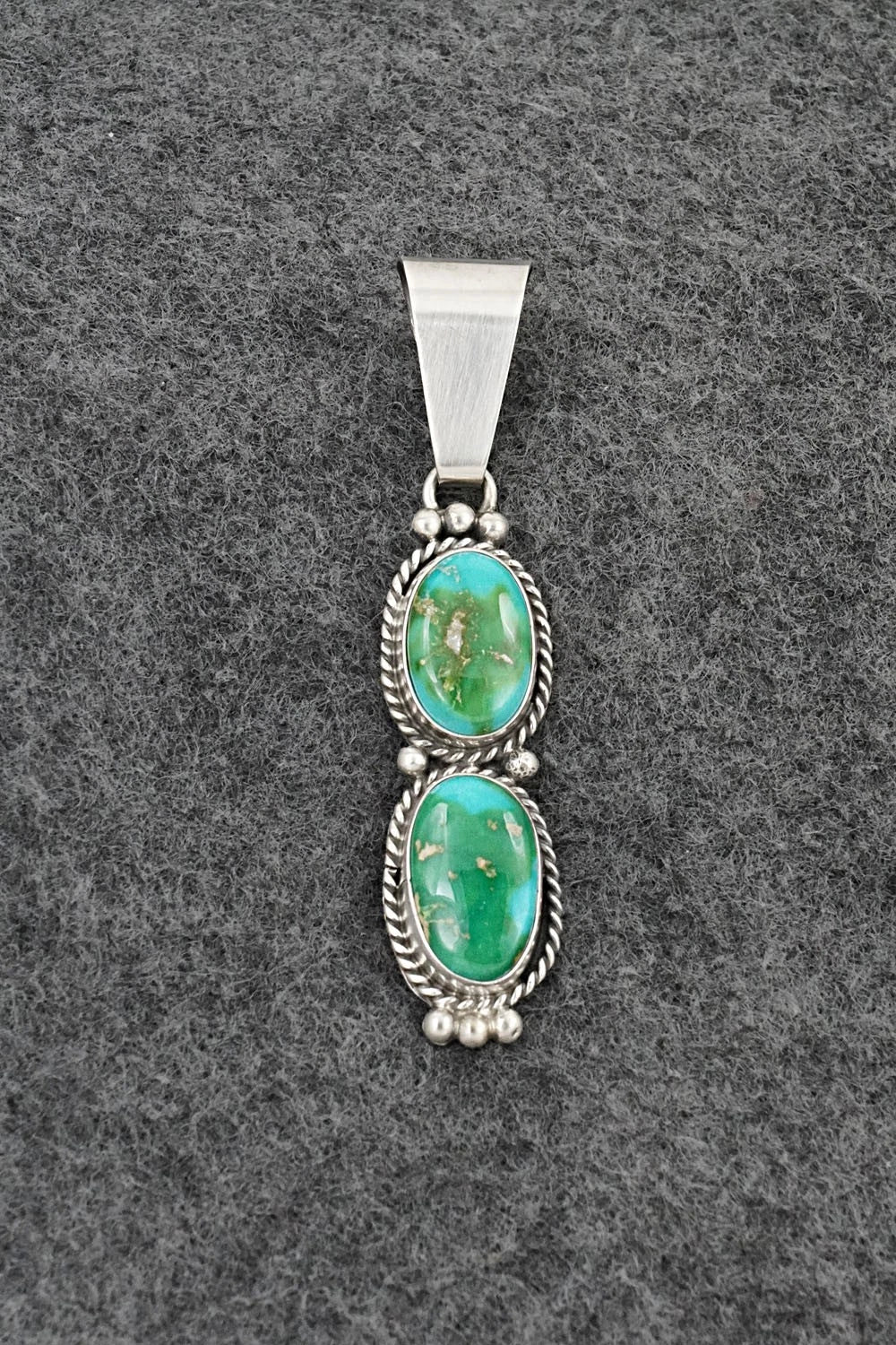 Turquoise & Sterling Silver Pendant - Rena Begay