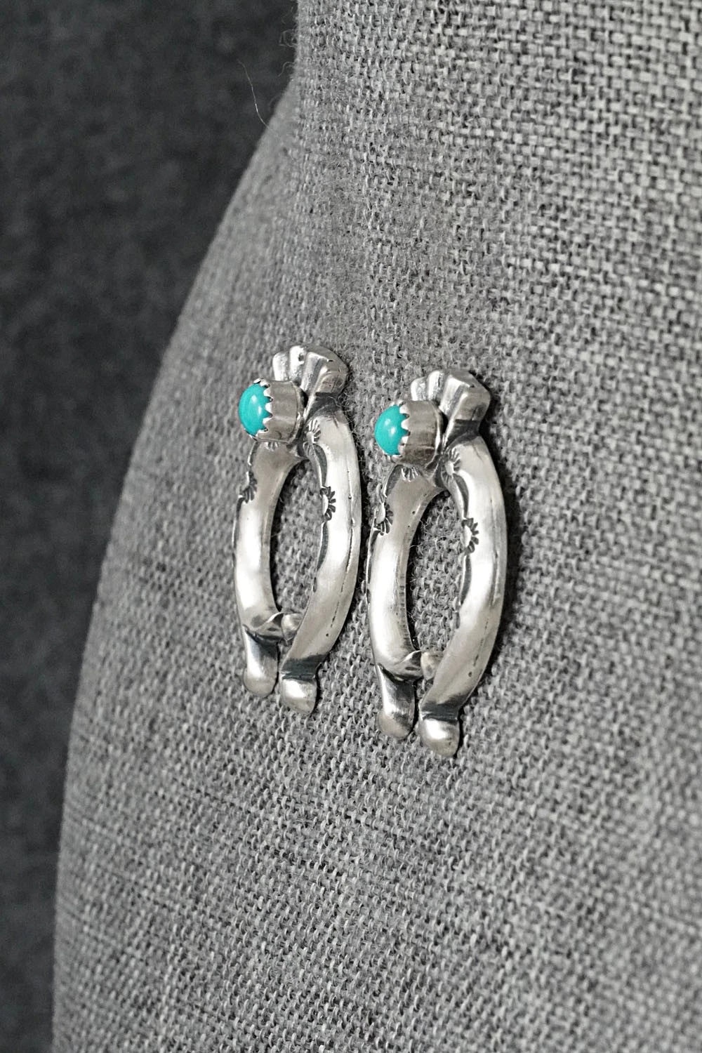 Turquoise & Sterling Silver Earrings - Adrienne Gordon