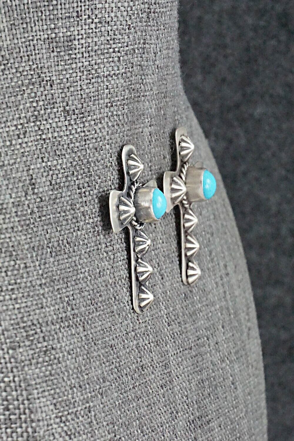 Turquoise & Sterling Silver Earrings - Annie Spencer