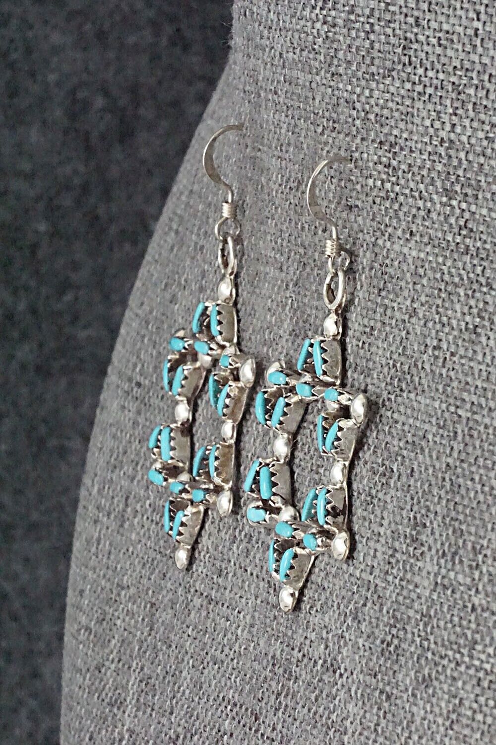 Turquoise & Sterling Silver Earrings - D. Ramancito