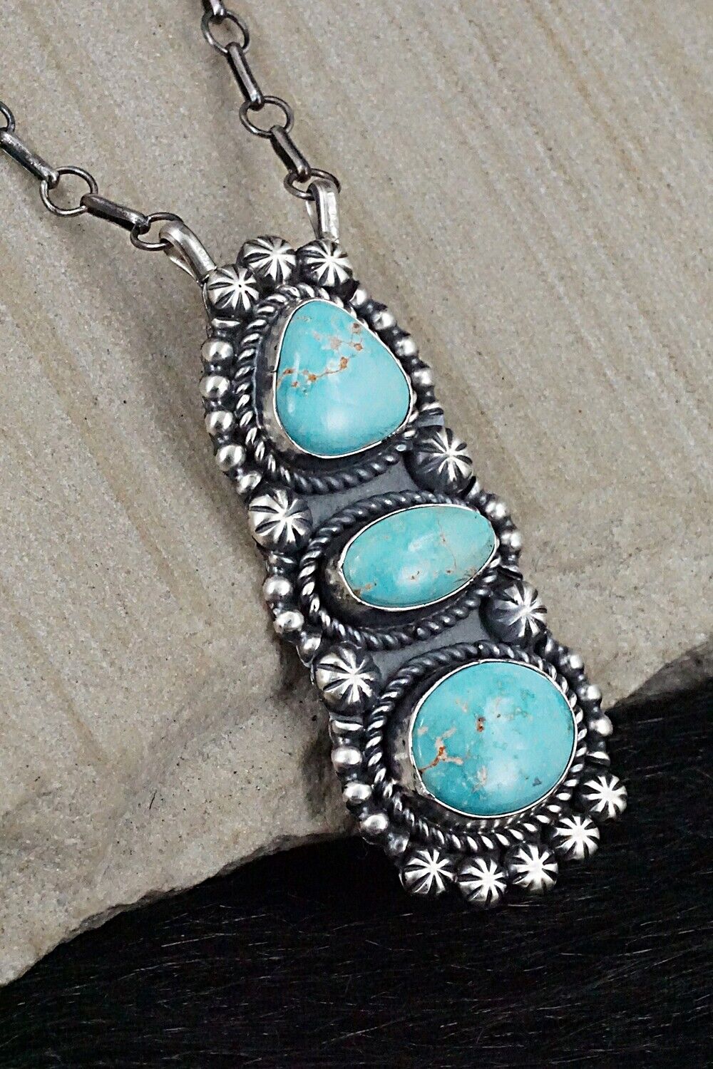 Turquoise & Sterling Silver Necklace - Jeff James