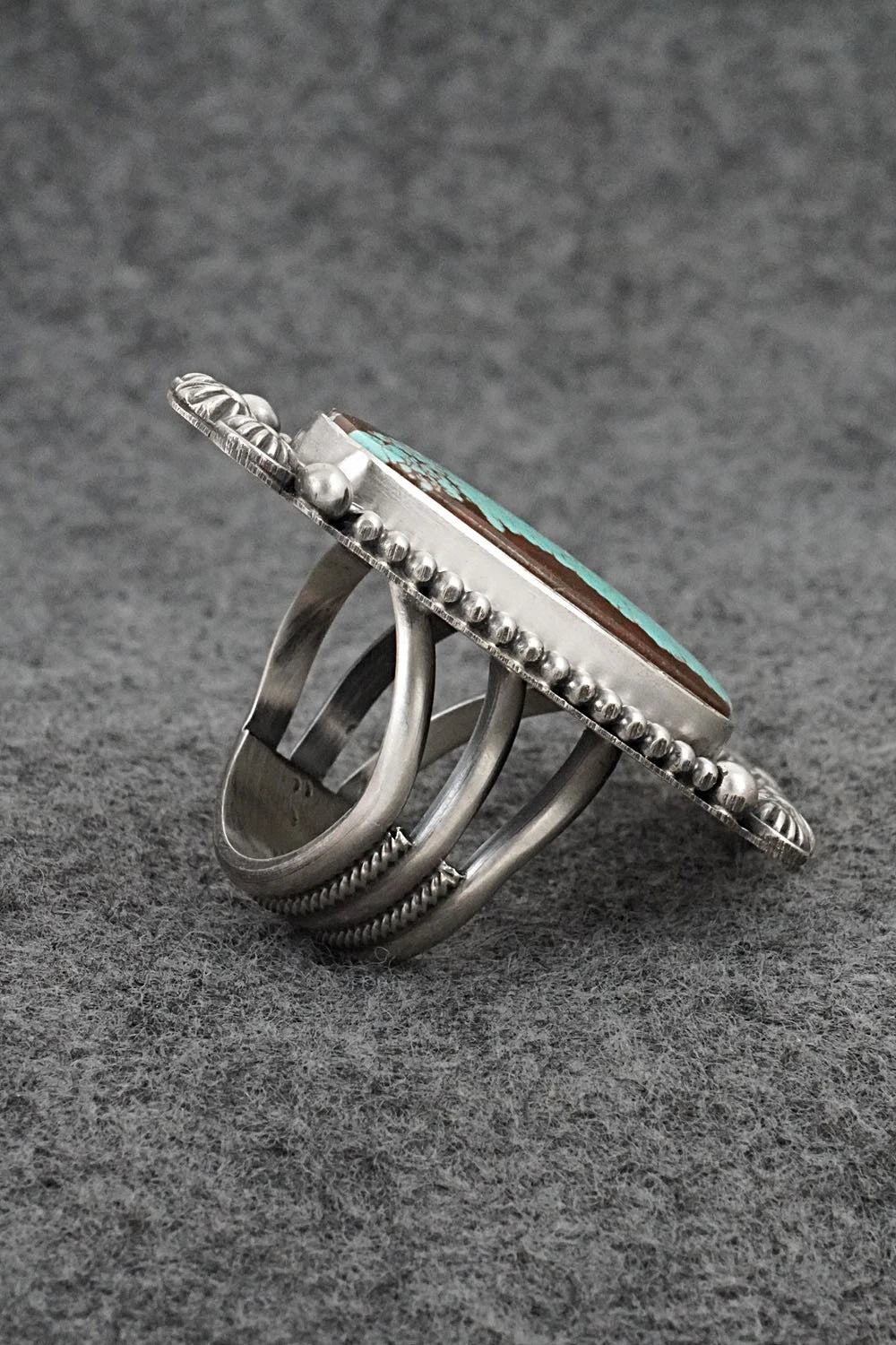 Turquoise & Sterling Silver Ring - Michael Calladitto - Size 9
