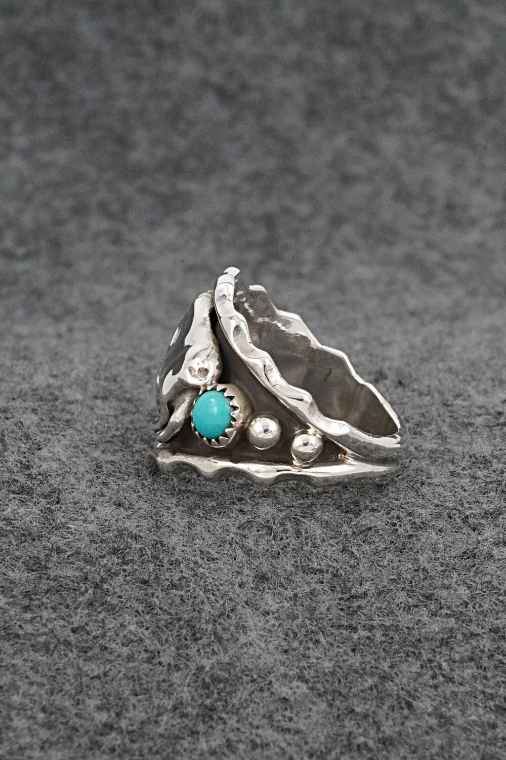 Turquoise & Sterling Silver Ring - Genevieve Francisco - Size 10.75