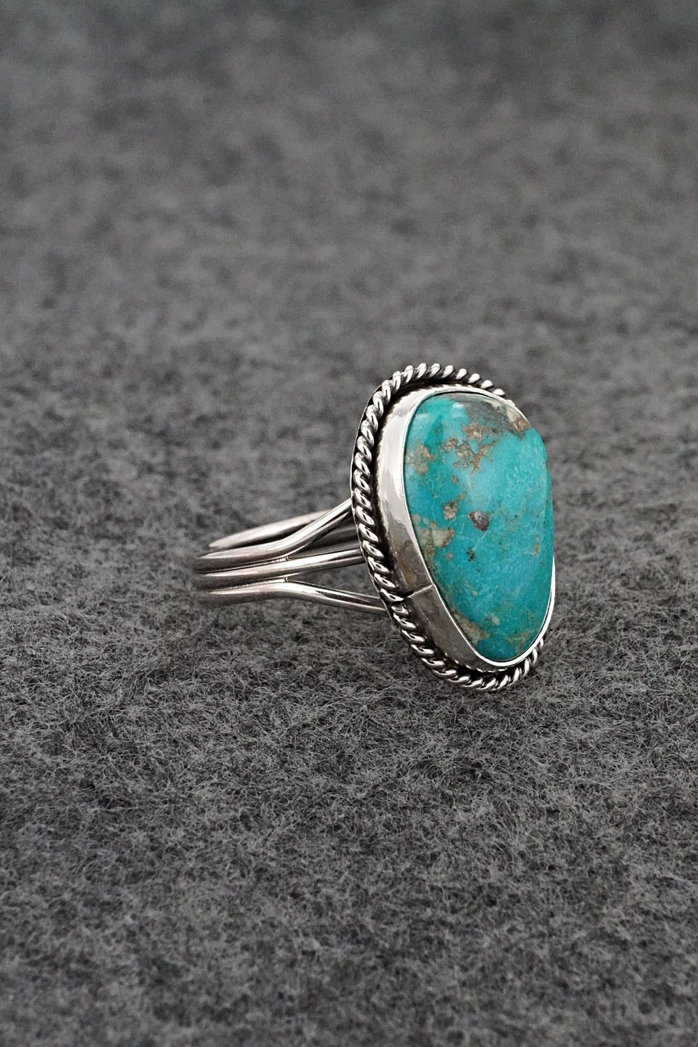 Turquoise & Sterling Silver Ring - Rena Begay - Size 10
