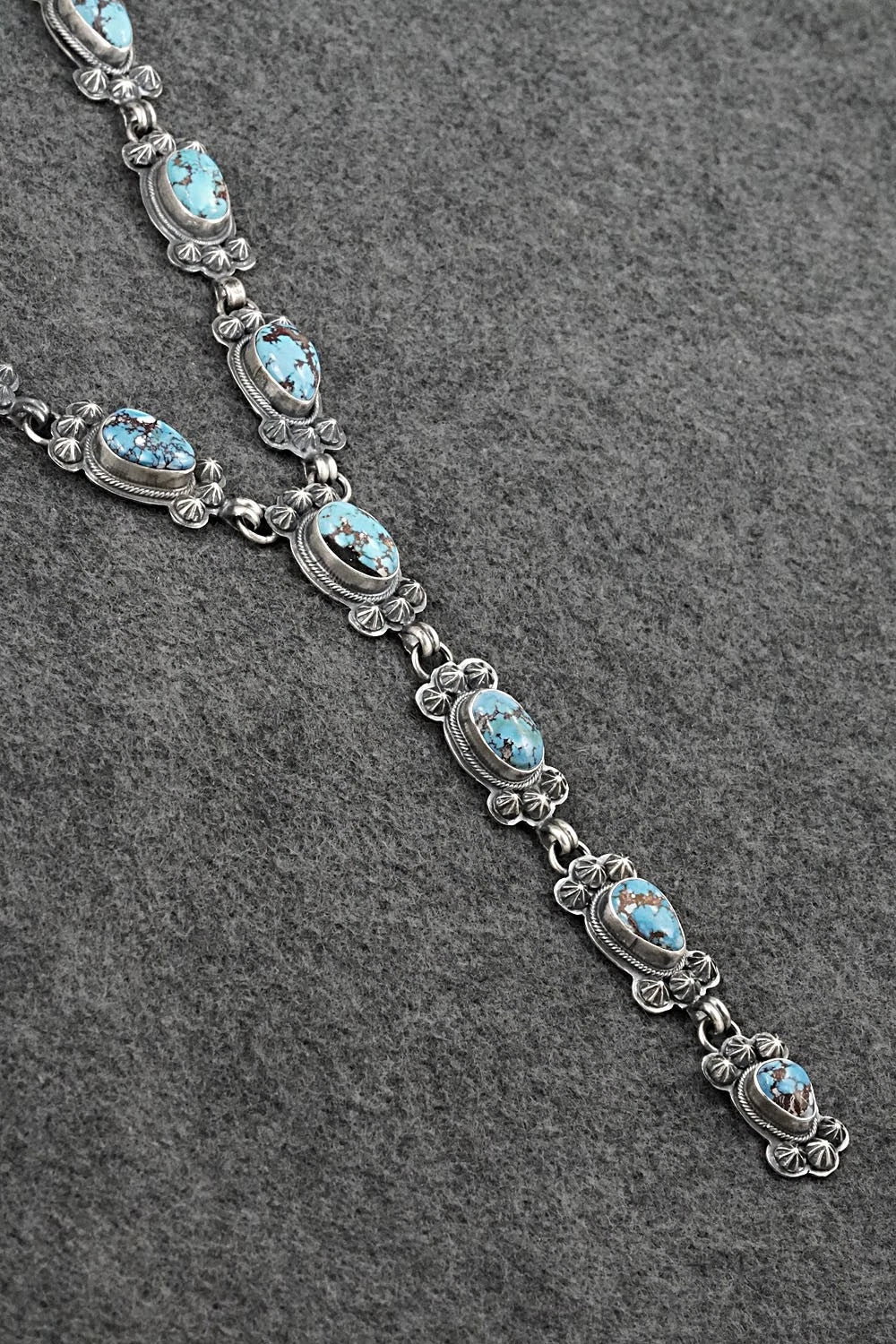 Turquoise & Sterling Silver Necklace and Earrings Set - Darrin Livingston