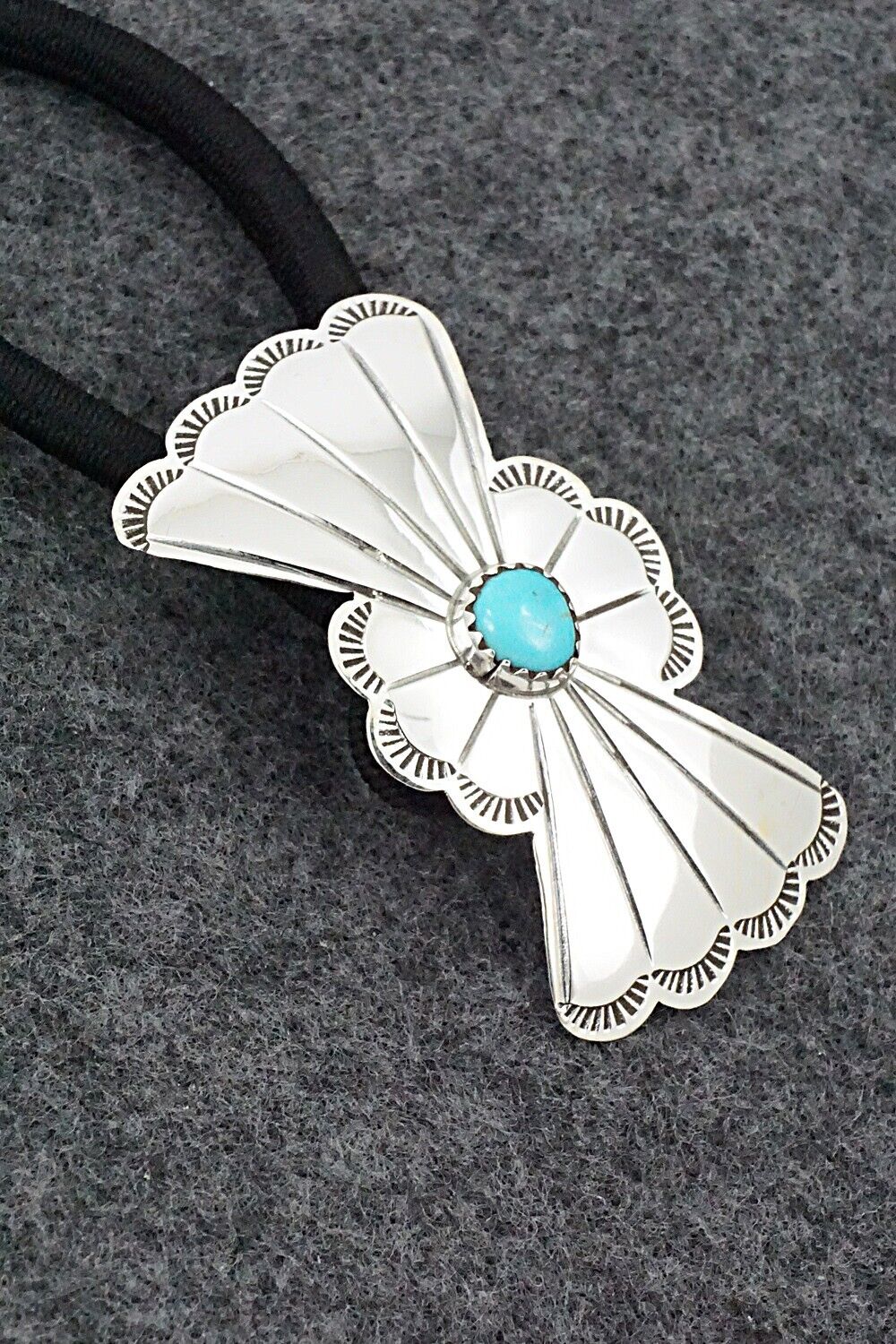 Turquoise & Sterling Silver Hair Tie - Phil Lynn