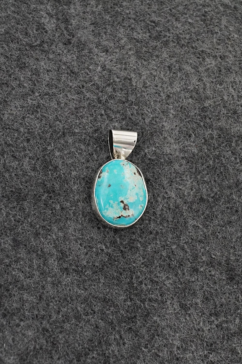 Turquoise & Sterling Silver Pendant - Eugene Gruber