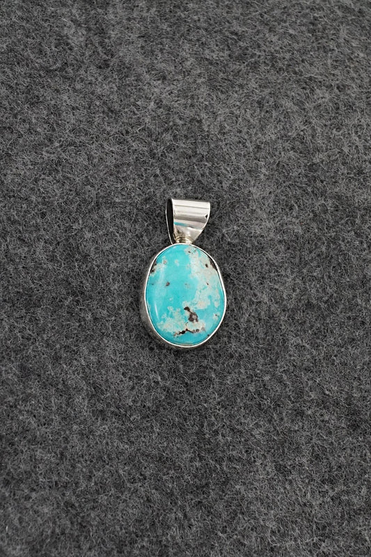 Turquoise & Sterling Silver Pendant - Eugene Gruber