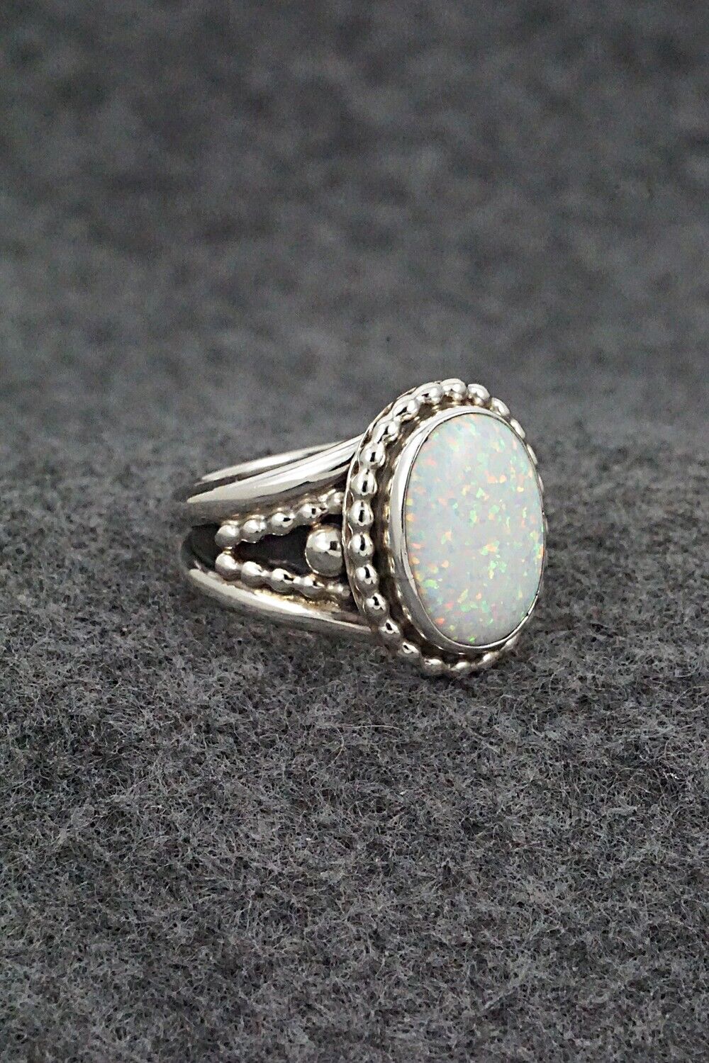 Opalite & Sterling Silver Ring - Thomas Yazzie - Size 7
