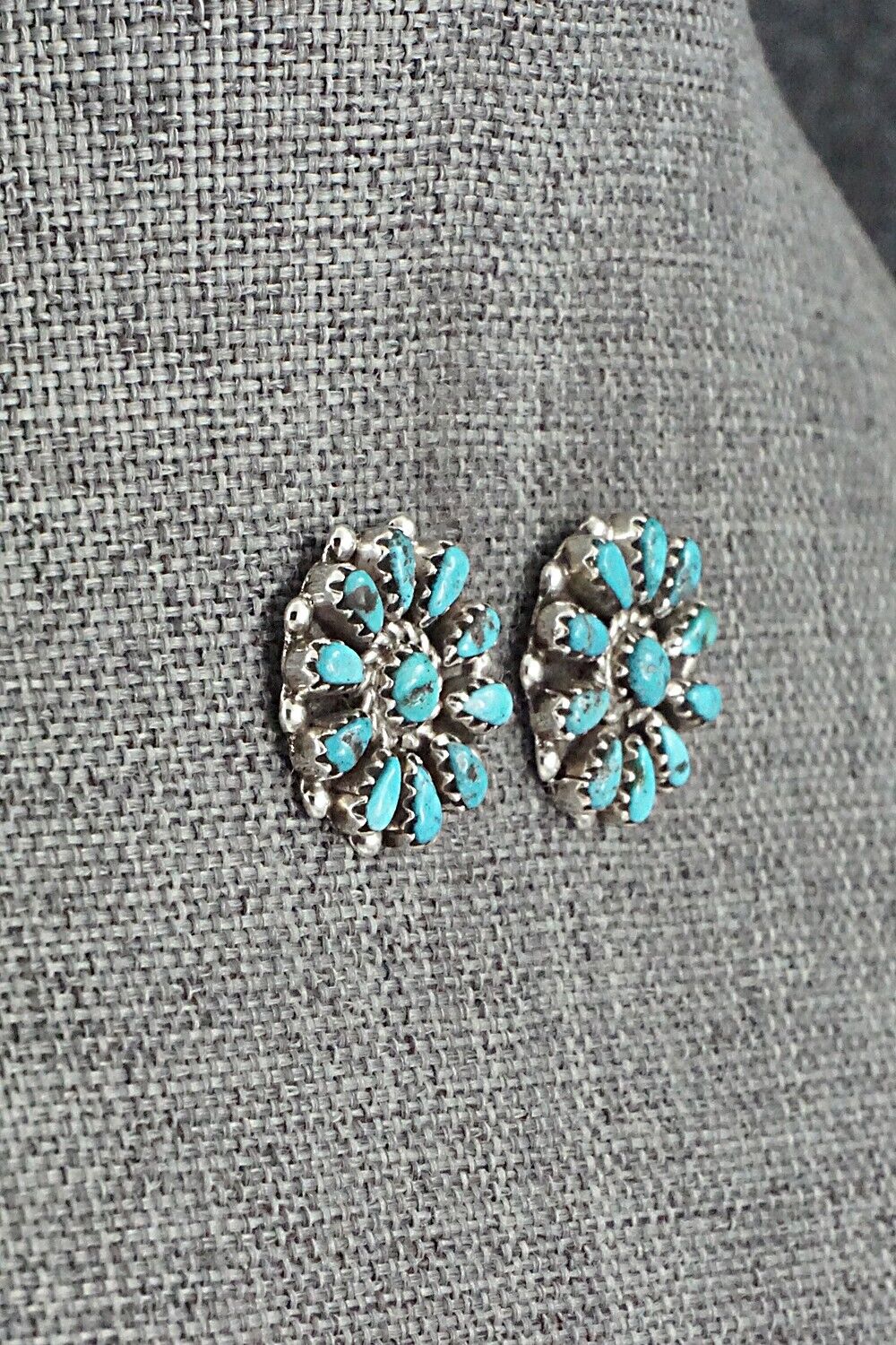 Turquoise & Sterling Silver Earrings - George Gasper