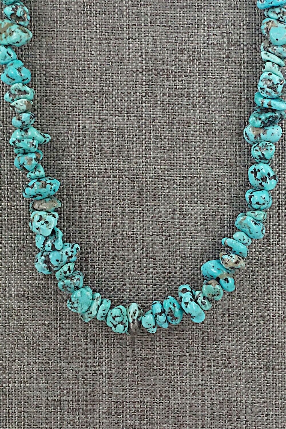 Turquoise & Sterling Silver Necklace 22" - Louise Joe