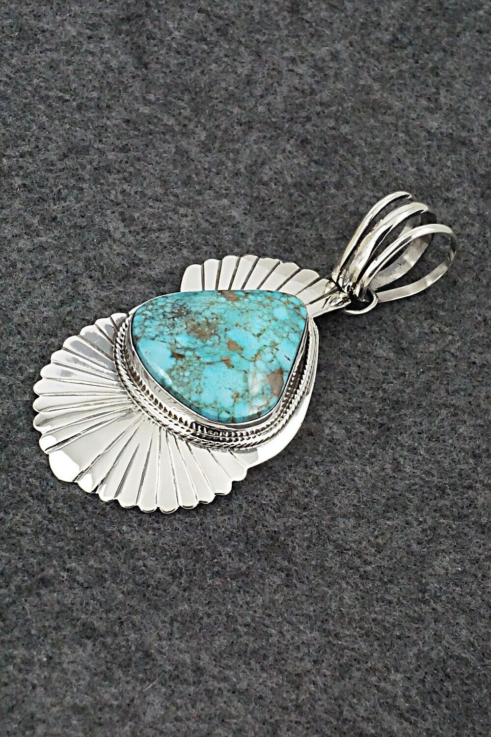 Turquoise & Sterling Silver Pendant - Randy Billy