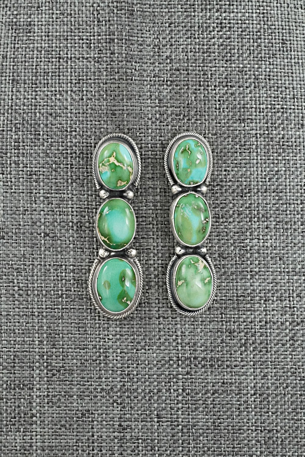 Turquoise & Sterling Silver Earrings - Randy Billy