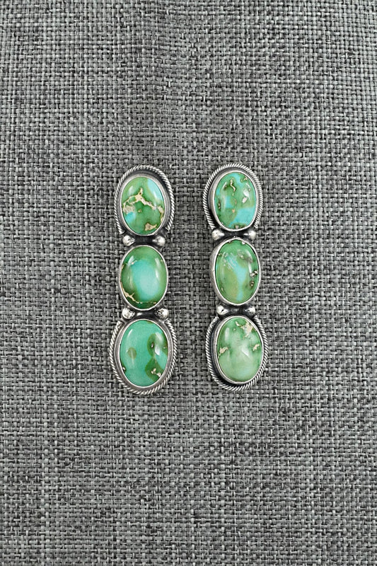 Turquoise & Sterling Silver Earrings - Randy Billy