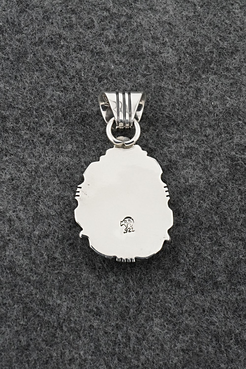 Ammonite & Sterling Silver Pendant - Samuel Yellowhair