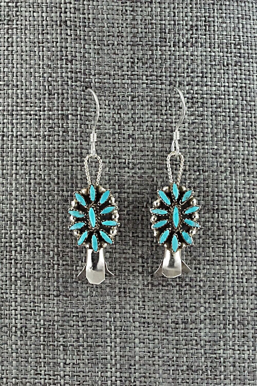 Turquoise & Sterling Silver Mini Squash Blossom Set - Lorna Peina