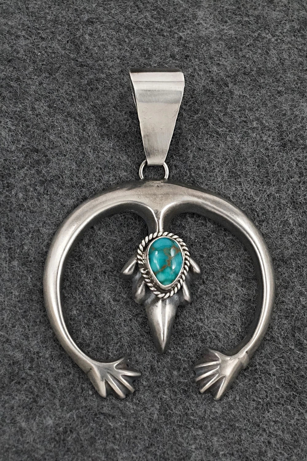 Turquoise & Sterling Silver Pendant - Eugene Gruber