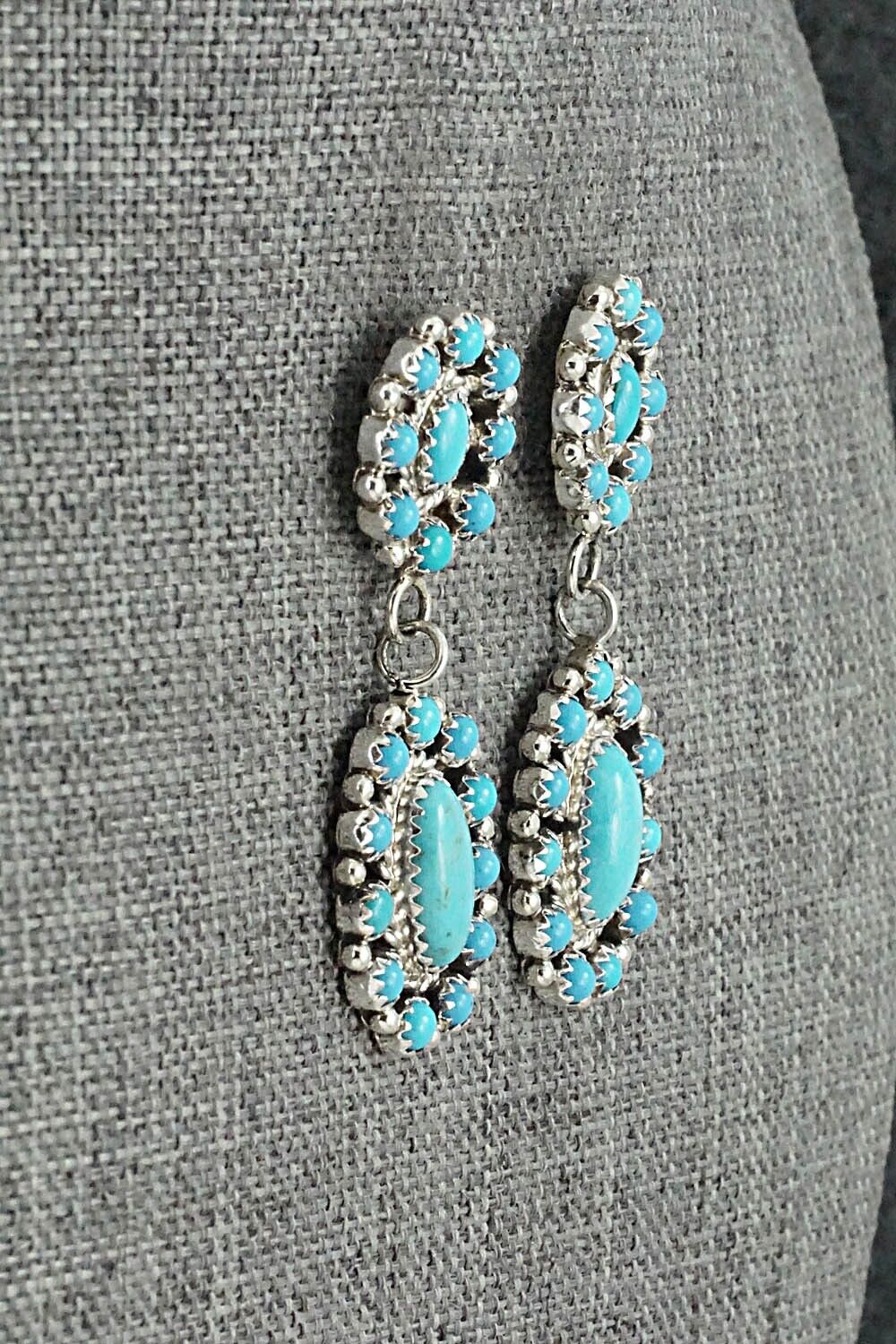 Turquoise & Sterling Silver Earrings - Nathaniel Curley