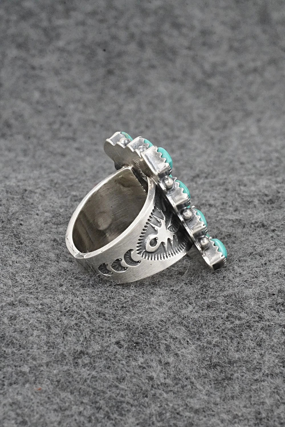 Turquoise & Sterling Silver Ring - Verley Betone - Size 6.5