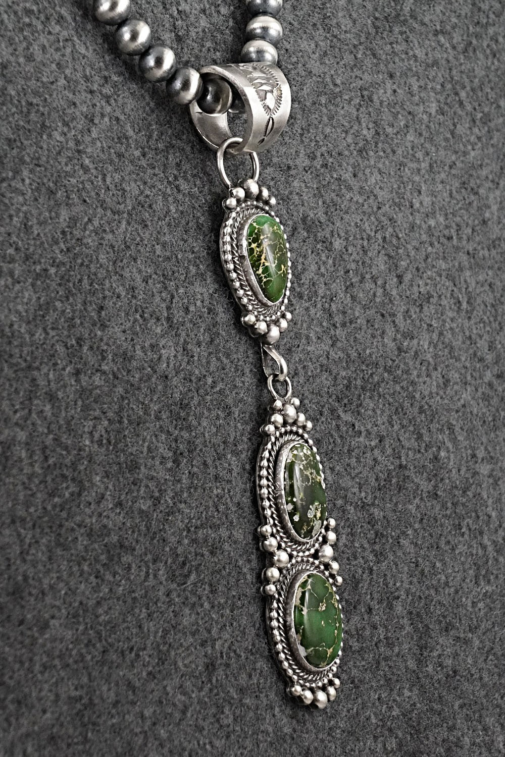 Turquoise & Sterling Silver Necklace - Tom Lewis