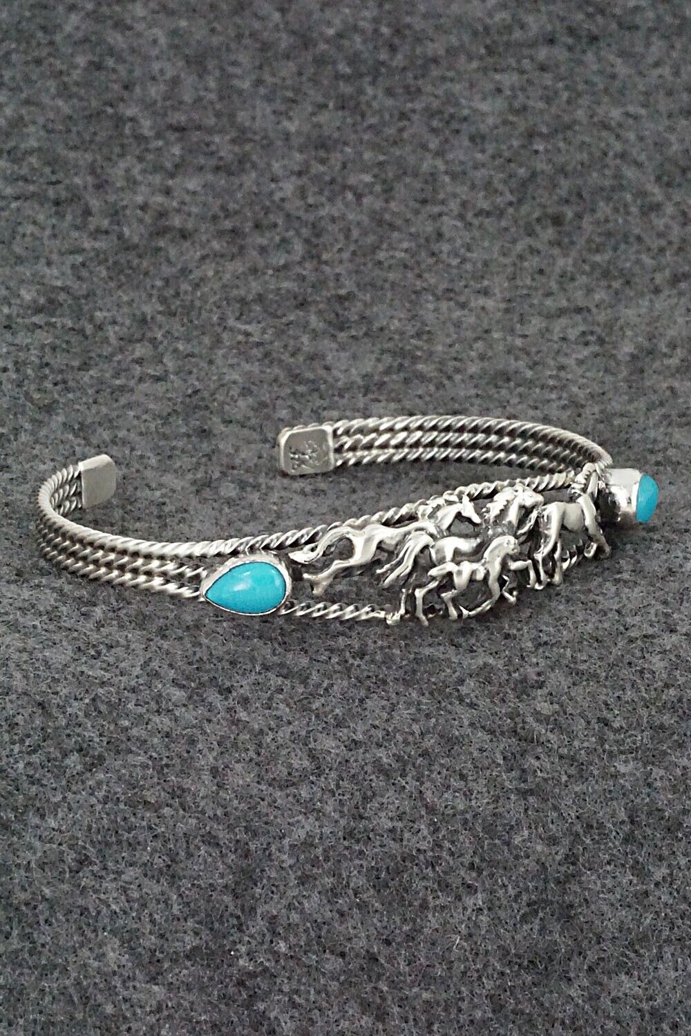 Turquoise & Sterling Silver Bracelet - Bobby Platero
