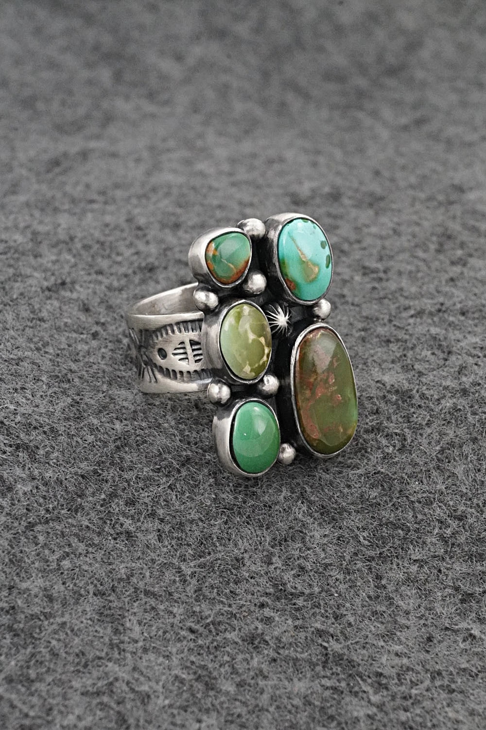 Turquoise & Sterling Silver Ring - Angela Martin - Size 7