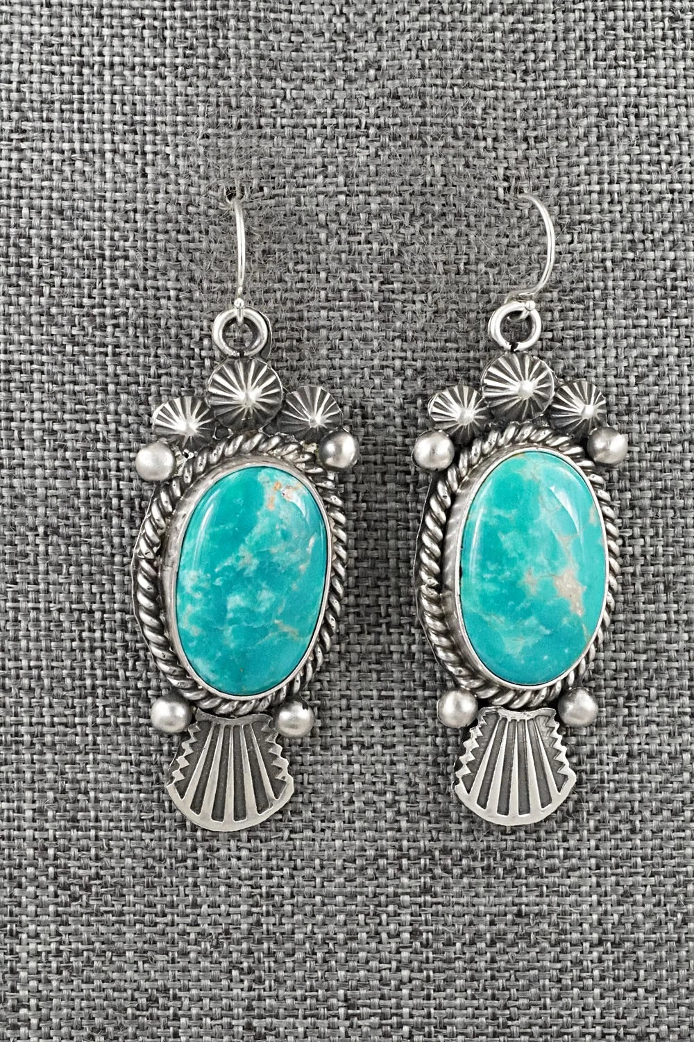 Turquoise & Sterling Silver Earrings - Michael Calladitto