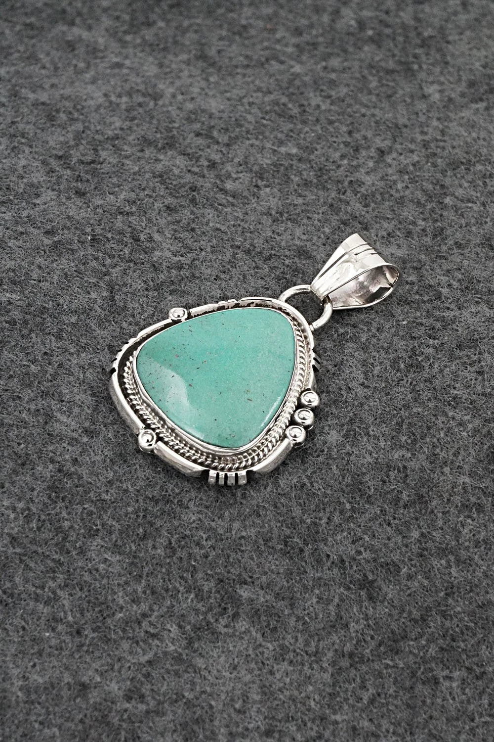Turquoise & Sterling Silver Pendant - Marita Benally