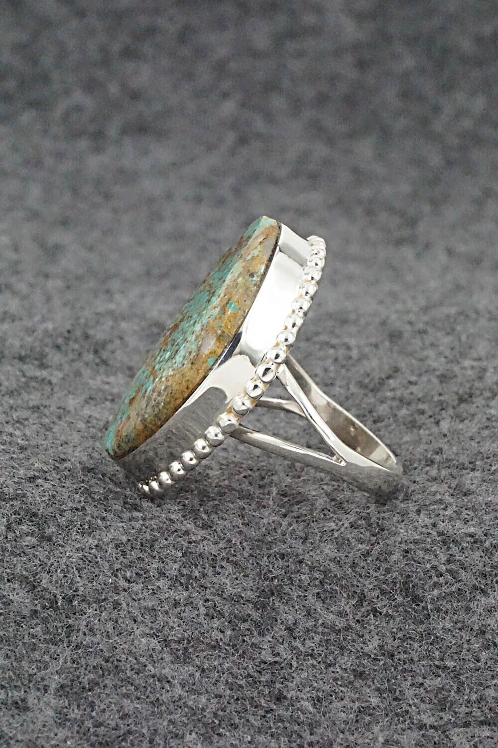 Turquoise & Sterling Silver Ring - Larry Castillo - Size 8