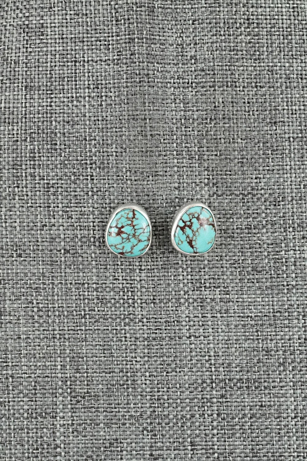 Turquoise & Sterling Silver Earrings - Eugene Gruber