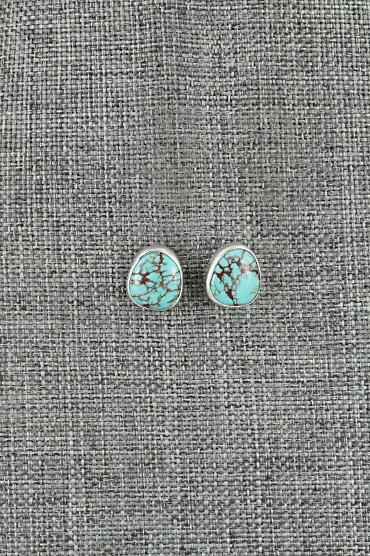 Turquoise & Sterling Silver Earrings - Eugene Gruber