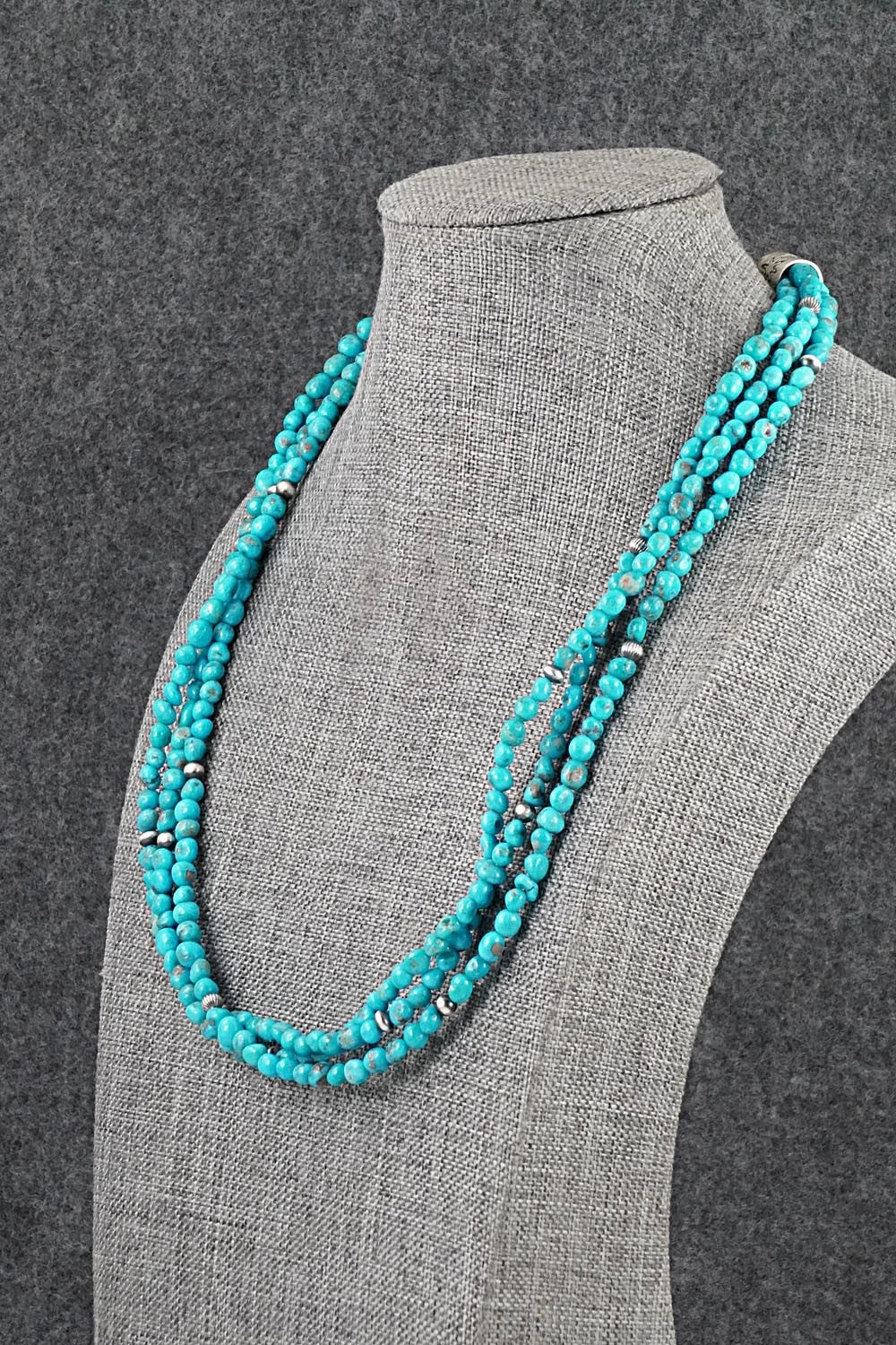 Turquoise & Sterling Silver Necklace - Theresa Skeets
