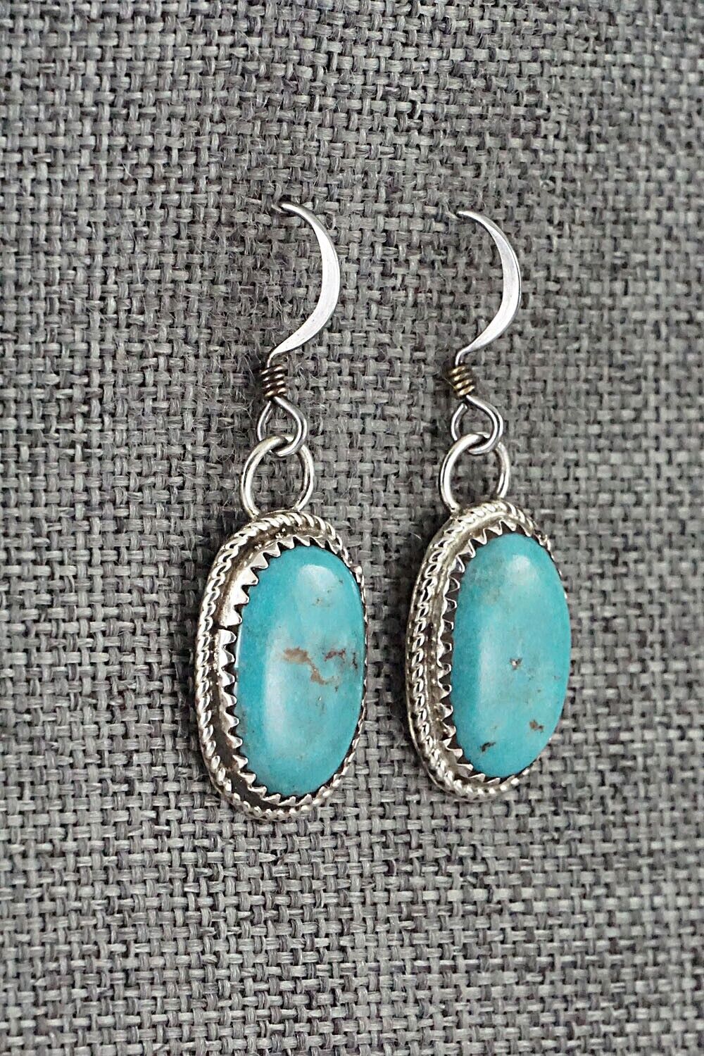 Turquoise & Sterling Silver Earrings - Ernest Hawthorne