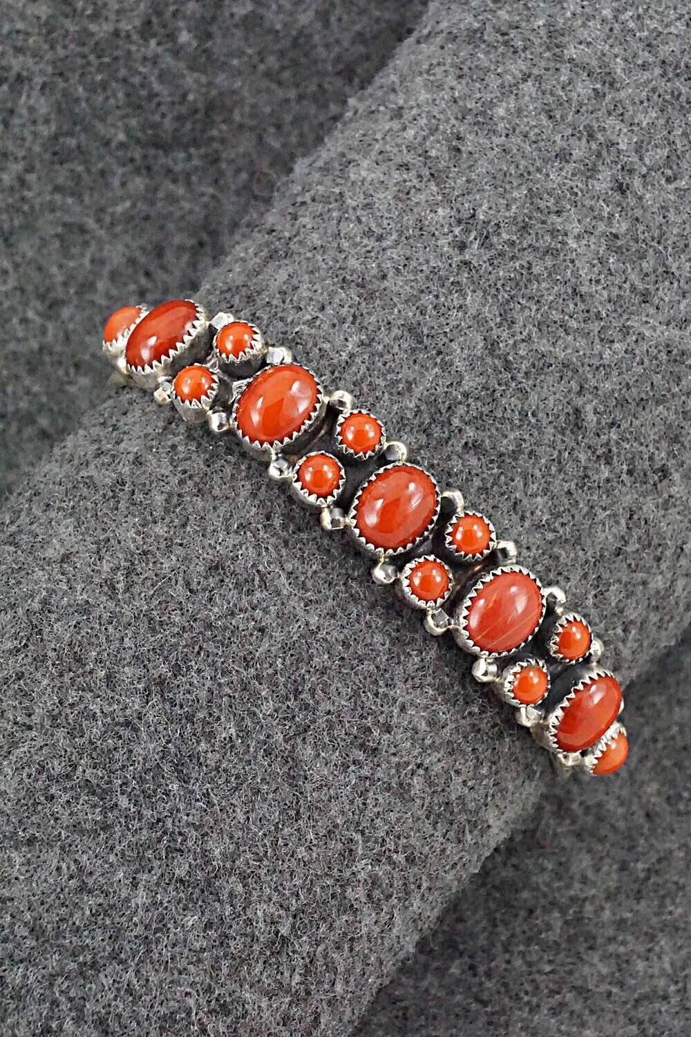 Coral & Sterling Silver Bracelet - Garrison Boyd